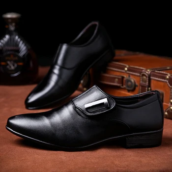 Zapatos De Cuero Para Hombre Büyük Boy deri ayakkabı Erkekler Yeni Iş Resmi Giyim Düğün 47 İngiliz gündelik erkek ayakkabısı 48