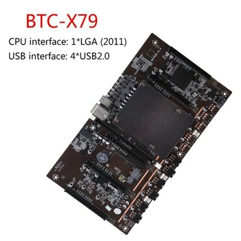 X79 H61 BTC Madenci Anakart Desteği 3060 3070 3080 GPU ile E5 2630 CPU+24 Pins Güç Konektörü BTC Madenci Madencilik için