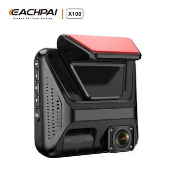 Sıcak satış EACHPAİ X100 araba kamera ön ve arka 1080 P çift çizgi kam süper gece görüş kapasitör gps ile 32G hafıza kartı