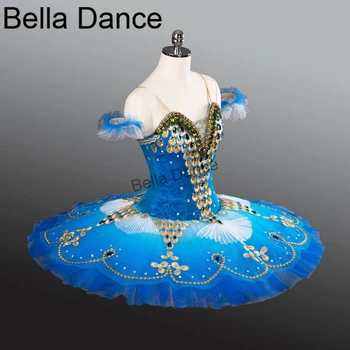 Mavi Tavuskuşu Profesyonel Klasik Yarışması Bale Tutuş Kadınlar Için Gözleme Fındıkkıran Mavi Kuş Dans Sahne CostumeBT9105