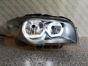 Mükemmel DTM M4 Tarzı LED Melek Gözler halo yüzükler gün ışığı dönüş sinyal ışığı BMW 1 Serisi Için E81 E82 E88 E87 2004-2012