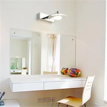 Tek Kafa Anti sis Antirust ayna ön lamba LED kristal duvar ışık banyo tuvalet makyaj masası aynası lambası Ücretsiz Kargo