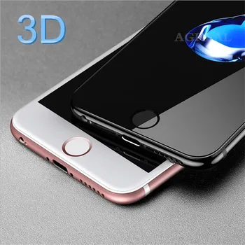 100 Adet 3D Kavisli Karbon Fiber Yumuşak Kenar Temperli Cam iPhone 6 6 S 7 8 Artı Telefon Ekran Koruyucu Film iPhone 7 8 X