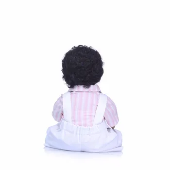 20 inç Bebe reborn Siyah bebek gerçekçi kız erkek yenidoğan Afrika bebek bebek yumuşak moda silikon bebekler hediye oyuncaklar