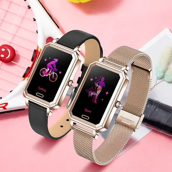 CHYCET YENİ Kadın akıllı saatler Kan Basıncı Spor Spor Kalp Hızı Uyku Monitör Bayanlar Smartwatch ıçin Huawei Android IOS