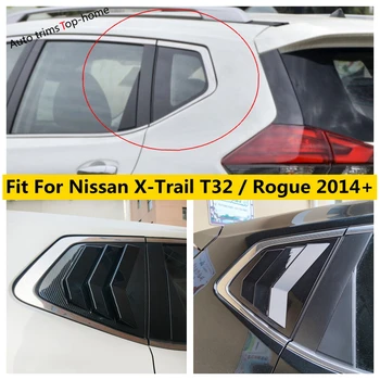 Yimaautotrims Siyah / Karbon Fiber Bak Arka Pencere Panjur Panjur Plastik Kapak Trim Için Nissan X-Trail T32 / Rogue-2020