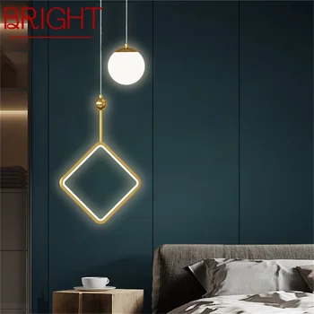Parlak pirinç duvar ışıkları aplikleri modern basit LED lamba kapalı fikstür ev dekorasyon için