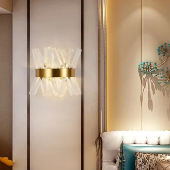 Postmodern duvar lambası kristal yaratıcı kişilik oturma odası yatak odası başucu lambası duvar lambası minimalist koridor banyo ışık