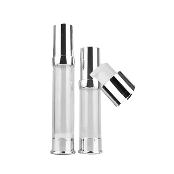 Kozmetik şişeleri 5ml 10ml 30ml boş plastik havasız pres pompası vakumlu şişe seyahat şişeleri serum emülsiyonu