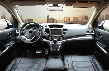 Honda CRV 2012-2016 için ABS Siyah Ahşap tahıl Pencere asansör paneli anahtarı kapak trim Araç modifikasyonu Otomobil parçaları