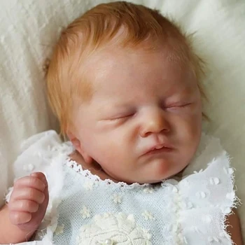 DIY KİTİ 18 İnç Reborn Bebek Uyku Yenidoğan Bebek Kiti Charlotte ile Kavisli Bacaklar Bitmemiş Parçaları (Vücut Bez + Bacaklarda + Kafa)