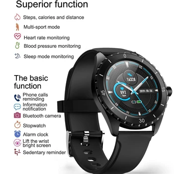 2021 Yeni B18 akıllı saat Tam Dokunmatik Yuvarlak Ekran Smartwatch Erkekler Kadınlar spor saat Android IOS için