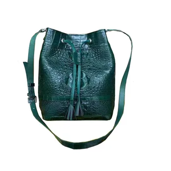 Fanzunxing kadın timsah çanta tayland timsah deri kadın çanta tek omuz çantası yeşil moda