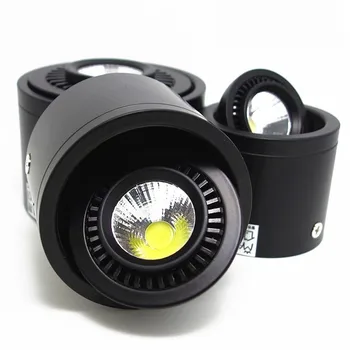 Kısılabilir Yüzeye monte LED COB Downlight 360 Derece Dönen LED Spot ışık 15 W/10 W/7 W/5 W Tavan Lambası LED Sürücü ile