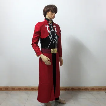 Kırmızı Kader Kalmak Gece Okçu Emiya Shirou Cosplay Kostüm Özelleştirilmiş Herhangi Bir Boyut
