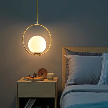 Modern minimalist asılı ayarlanabilir tel cam küre duvar lambası İskandinav yaratıcı ev dekorasyon donanım aydınlatma lambaları altın