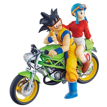 Orijinal Megahouse dragon topu Goku Chichi Motosiklet Masaüstü Series5 Heykeli Eylem PVC Anime şekilli kalıp Koleksiyonu Çocuk Oyuncakları