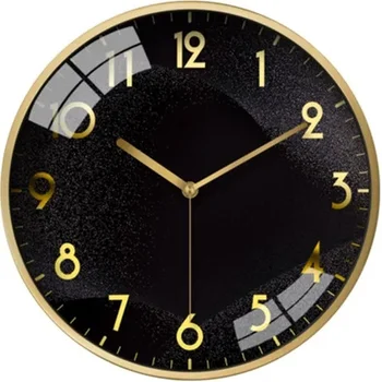 Siyah Metal duvar saati Büyük Oturma Odası Sessiz Yatak Odası lüks duvar saati s Ev Dekor İskandinav Modern Reloj Cocina Hediye Fikri
