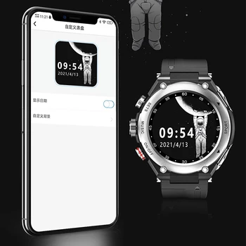 CHYCET 2021 akıllı saat Iki Bir 1.28 inç Müzik Spor Band TWS Bluetooth Kulaklık Kablosuz Kulaklık Smartwatch Android IOS için