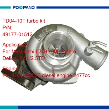 Motor turbo kompresör parçaları TD04 türbin 49177-01512 4917701512 49177 01512 MD194841 için Mitsubishi 4D56T 4D56PB 2.5 L